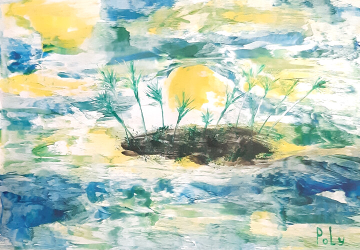 Painting titled "Maldives" by Poly, Original Artwork, Wax