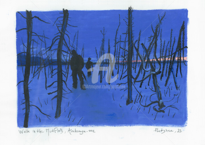 Desenho intitulada "05-Walk in the Mudf…" por Pootshee, Obras de arte originais, Pastel