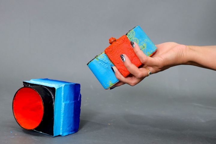 Sculpture titled "Bold is beautiful c…" by Poovi Art Gallery, Original Artwork, Concrete