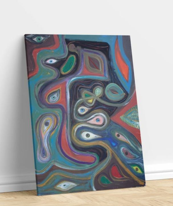 Painting titled "Kaleidoscope" by Pooyan Ghm, Original Artwork, Acrylic
