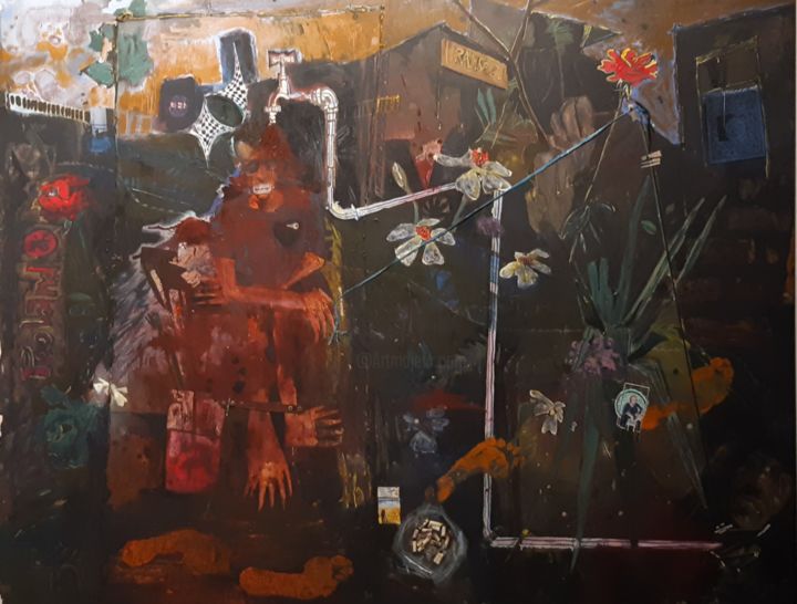 Painting titled "Rahsaz" by Pooyan Taherianfard, Original Art, Acrylic