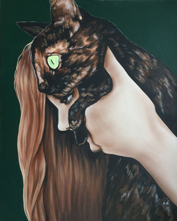 Картина под названием "Талисман.jpg" - Юлия Попова, Подлинное произведение искусства, Акрил