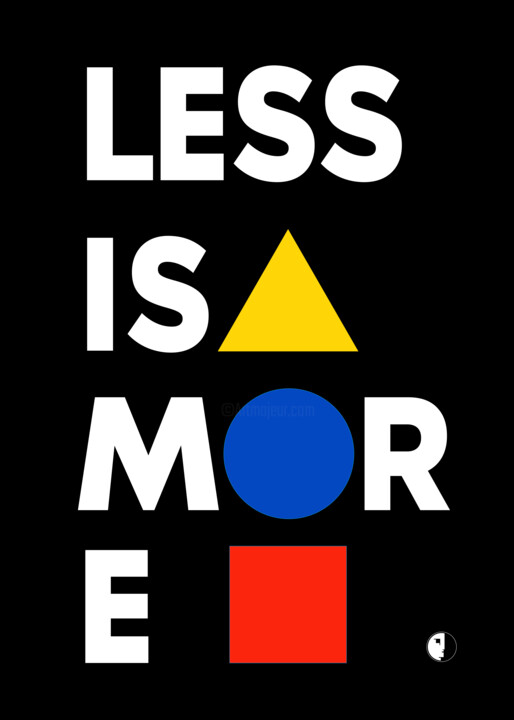 Digitale Kunst mit dem Titel "BAUHAUS | LESS IS M…" von Pop Art World, Original-Kunstwerk, 2D digitale Arbeit