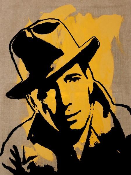Pittura intitolato "Humphrey Bogart - S…" da Günther Roth, Opera d'arte originale