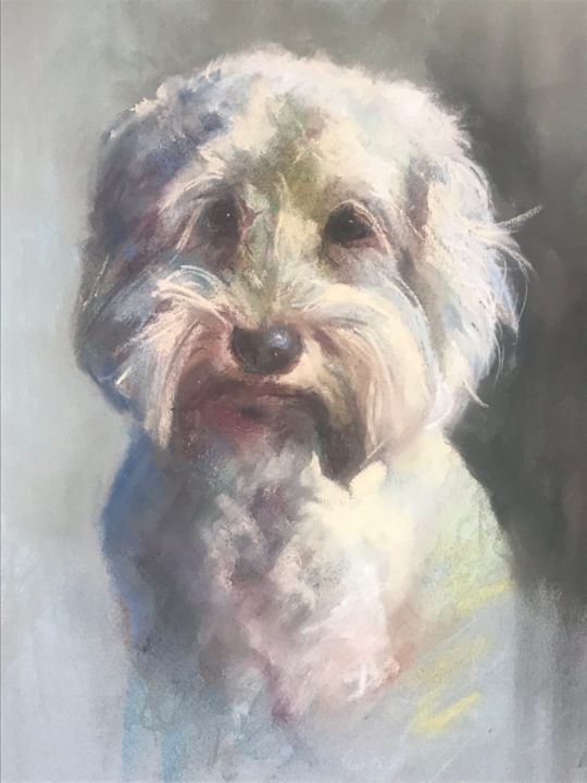 Drawing titled "Lola" by Jill Van Hoorn, Original Artwork, Pastel