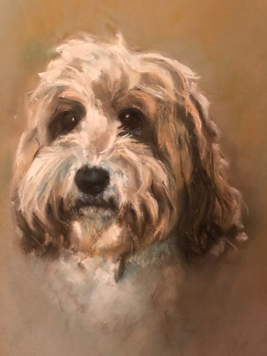 Drawing titled "Lottie" by Jill Van Hoorn, Original Artwork, Pastel