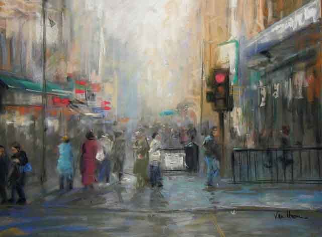 Peinture intitulée "Leicester Square Lo…" par Jill Van Hoorn, Œuvre d'art originale