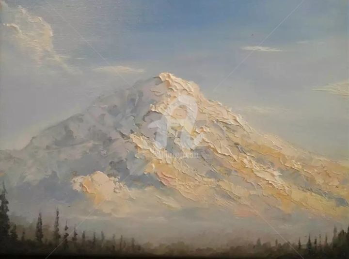 Painting titled "Mountain Landscape" by Pedro Portela, Original Artwork, Oil