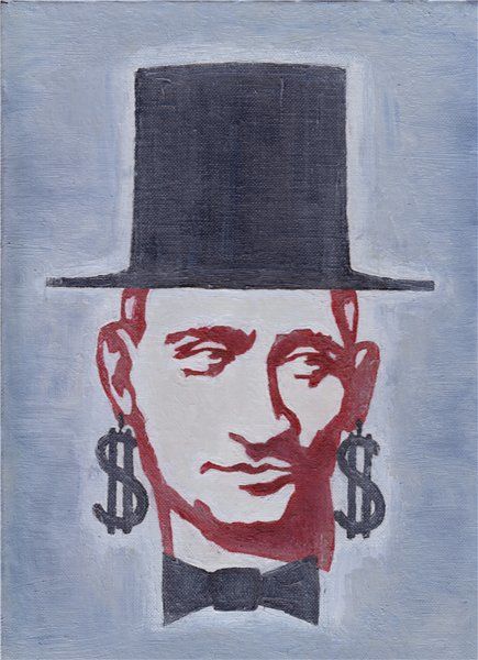 Malerei mit dem Titel "Путин. Putin parody" von Posav, Original-Kunstwerk