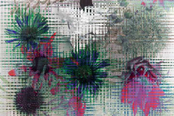Digitale Kunst mit dem Titel "blossoms before you" von Sigrid Gombert, Original-Kunstwerk, 2D digitale Arbeit