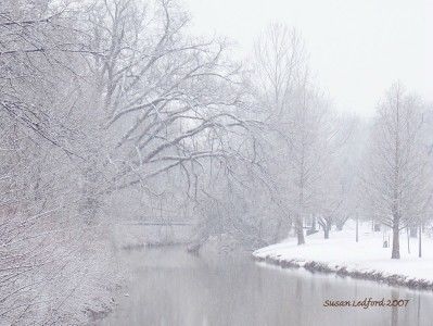 Photography titled "Winter Creek" by Susan Ledford, Original Artwork
