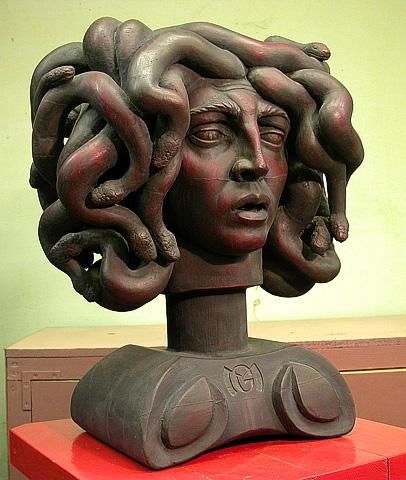 Pintura intitulada ""Gorgon"" por Dmitriy Potapov, Obras de arte originais