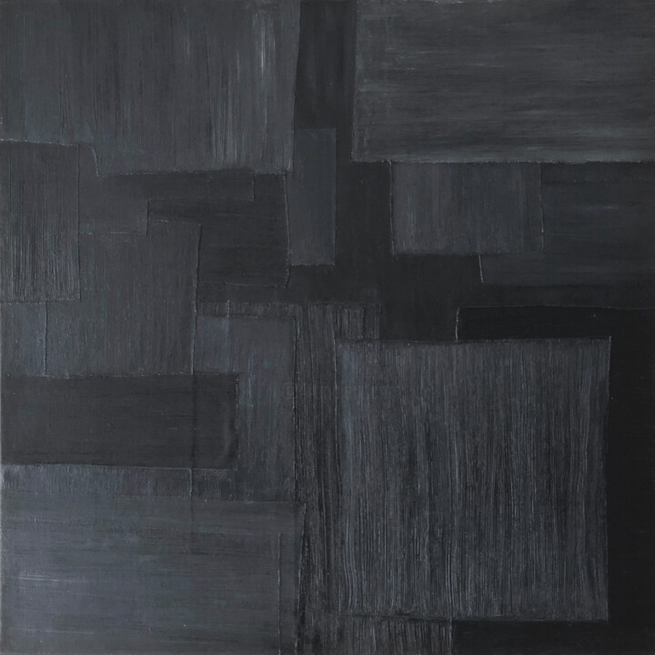 Peinture intitulée "Black Series No.1" par Ula Potemkowska, Œuvre d'art originale, Huile