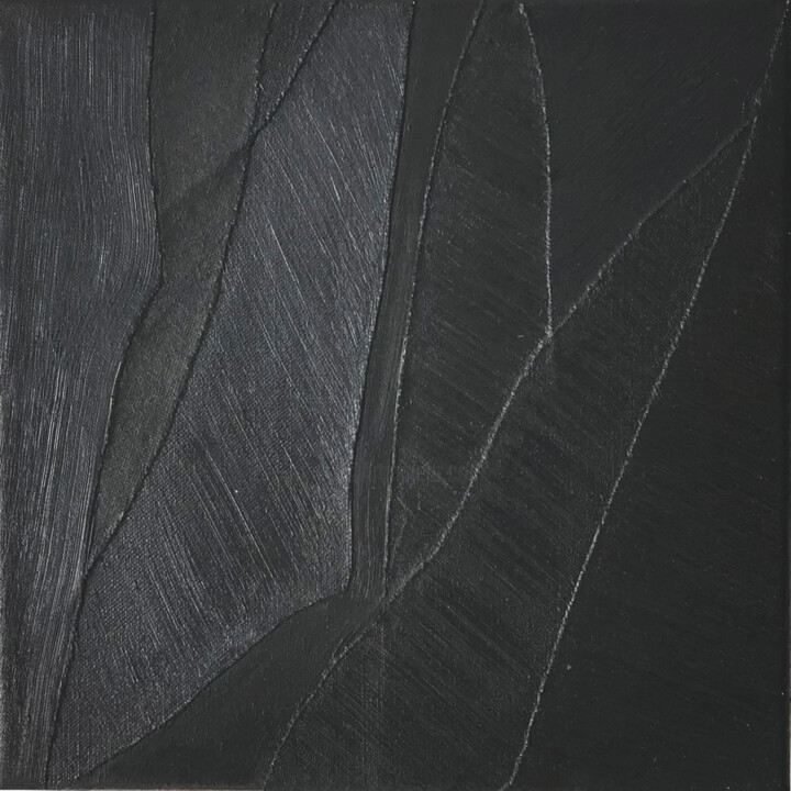 Peinture intitulée "Black Series No.2" par Ula Potemkowska, Œuvre d'art originale, Huile