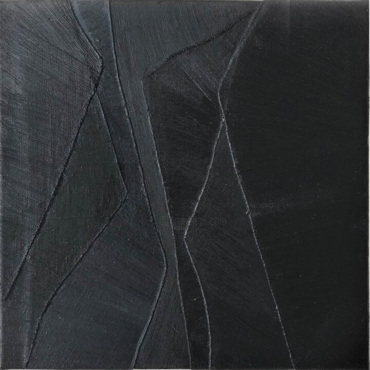 Peinture intitulée "Black Series No.3" par Ula Potemkowska, Œuvre d'art originale, Huile