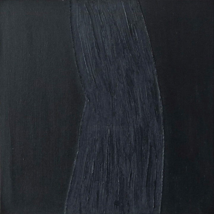 Peinture intitulée "Black Series No.4" par Ula Potemkowska, Œuvre d'art originale, Huile