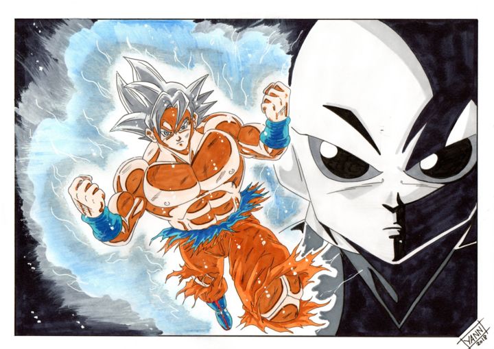 Speed Drawing - Goku Ultra Instinct!! ( Goku vs Jiren ) 