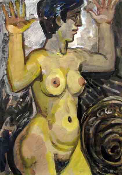 Schilderij getiteld "Мариам/Miriam" door Aleksey Poyaganov, Origineel Kunstwerk
