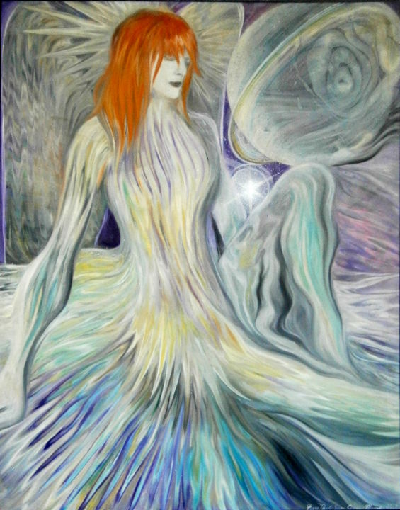 Peinture intitulée "déesse" par Pierre Paul Parmentier, Œuvre d'art originale, Huile