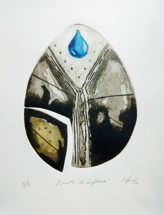 Printmaking titled "punto de inflexión" by Pablo Quert, Original Artwork, Etching