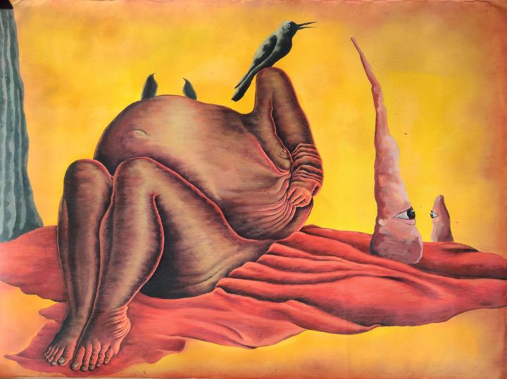 Pittura intitolato "Living Shore" da Prashant Salvi, Opera d'arte originale, Acquarello