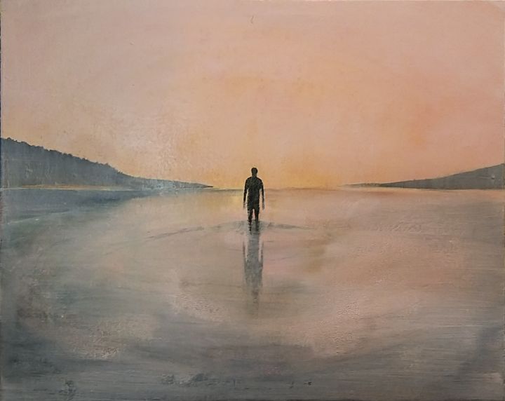 Pintura titulada "Alone" por Gregor Pratneker, Obra de arte original, Oleo