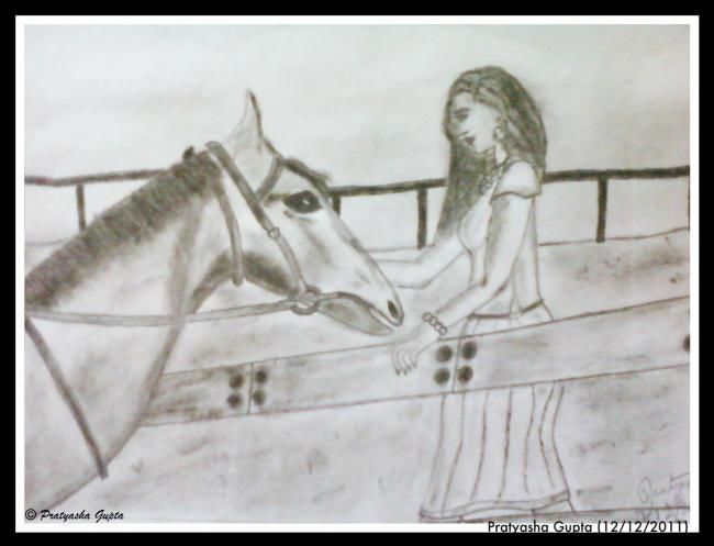 Drawing titled "UNSPOKEN BOND" by Pratyasha, Original Artwork, Other