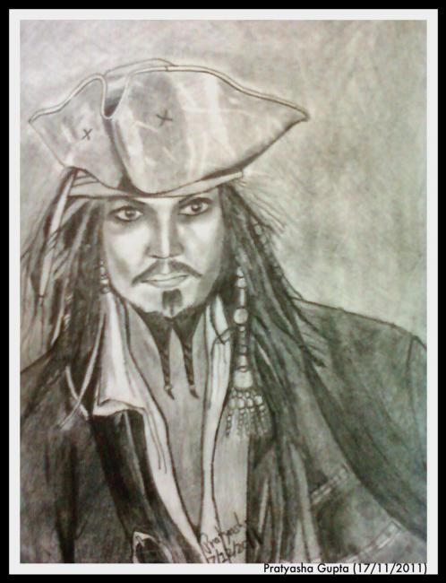 Drawing titled "JACK SPARROW" by Pratyasha, Original Artwork, Other