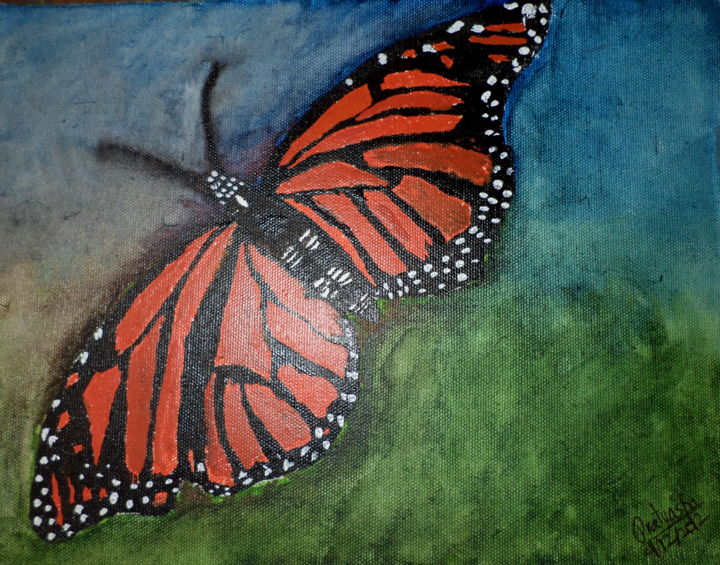 Painting titled "Butterfly" by Pratyasha, Original Artwork, Oil