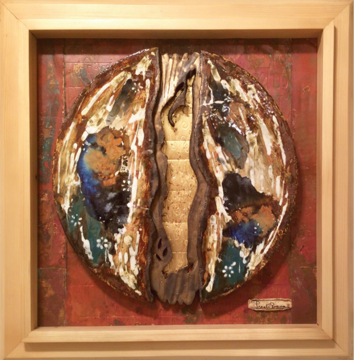 Sculpture intitulée "Relief 5" par Preeti Bawa, Œuvre d'art originale, Céramique