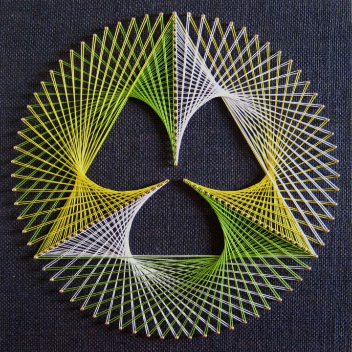 Artesanía titulada "Triângulo" por Pregus & Linhas (Sring Art), Obra de arte original
