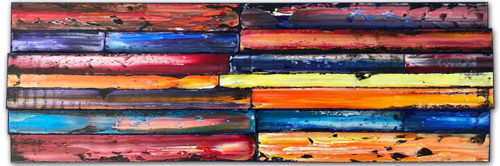 Peinture intitulée "Step Up" par Preston M. Smith (PMS), Œuvre d'art originale, Huile