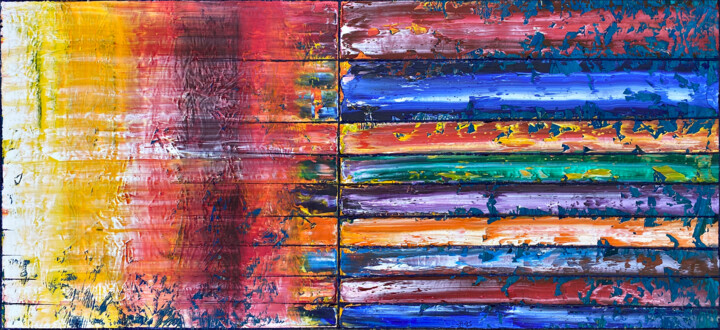Pintura titulada "End Of The Rainbow" por Preston M. Smith (PMS), Obra de arte original, Oleo