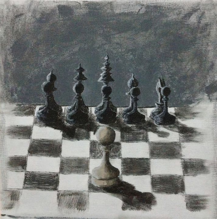 "chess" başlıklı Tablo Celi̇L Ağa tarafından, Orijinal sanat, Akrilik