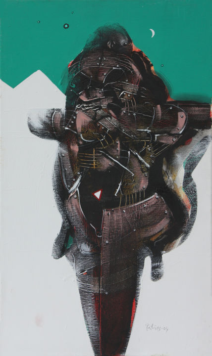 Pintura titulada "Rider" por Pribi, Obra de arte original, Acrílico