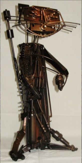 雕塑 标题为“Gato- Crivellè” 由Prieto Crivelle, 原创艺术品, 金属