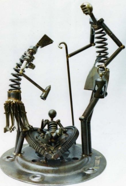 雕塑 标题为“G. Prieto- Presepio” 由Prieto Crivelle, 原创艺术品, 金属