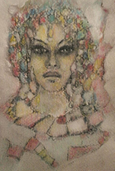 Painting titled "Silia" by Barbaram, Original Artwork, Acrylic