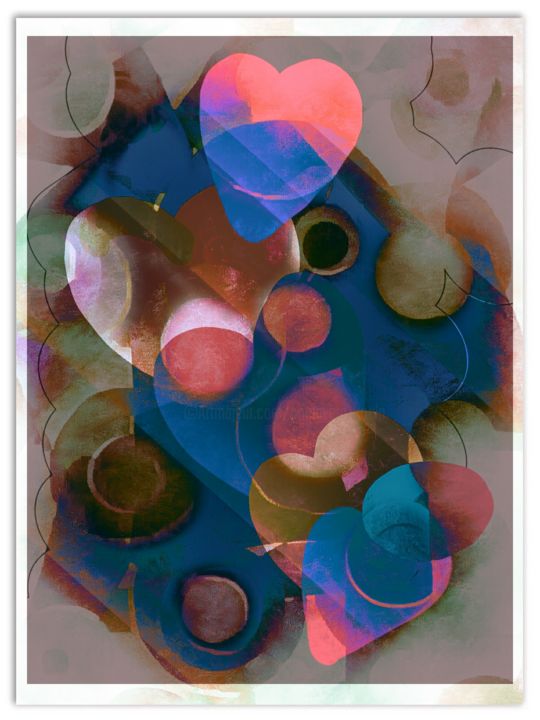 Digitale Kunst mit dem Titel "No 402 (Full Of Lov…" von Barbaram, Original-Kunstwerk, Digitale Malerei