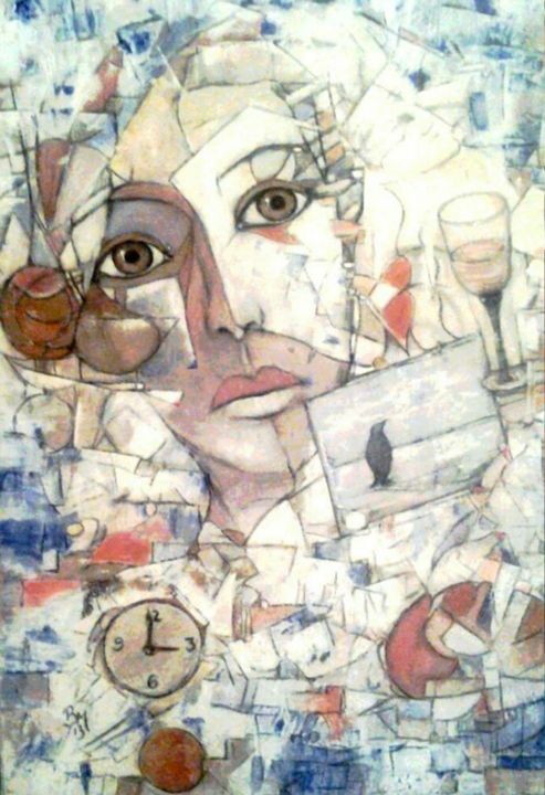 Malerei mit dem Titel "Surreal 9" von Barbaram, Original-Kunstwerk, Acryl