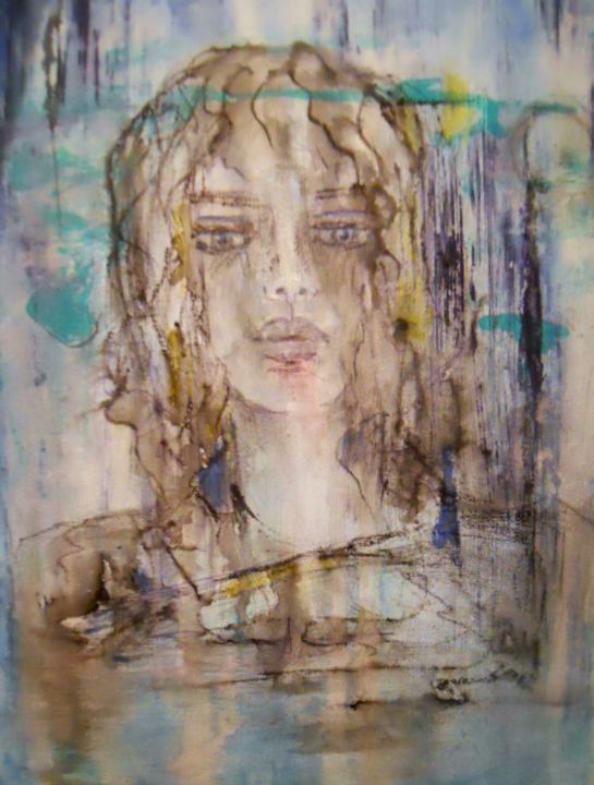 Malerei mit dem Titel "Lola" von Barbaram, Original-Kunstwerk, Acryl