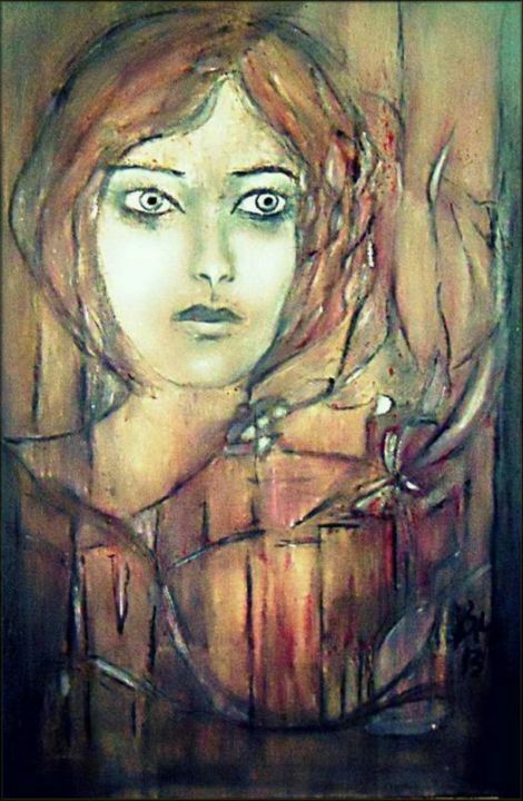 Painting titled "Jolina" by Barbaram, Original Artwork, Acrylic
