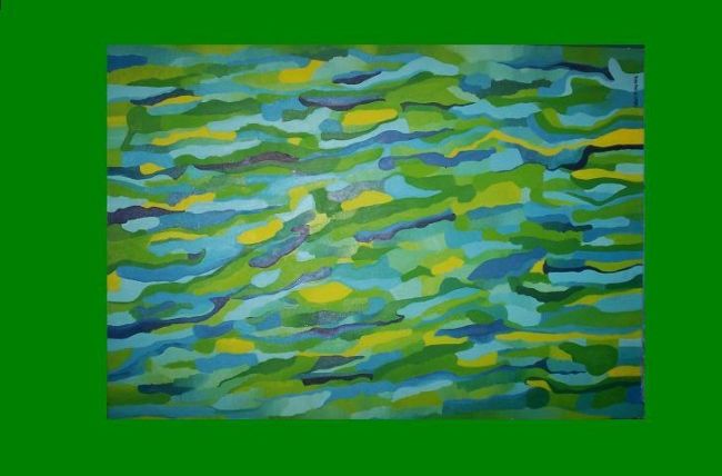 Peinture intitulée "acuatic dream" par Patricia Muñoz    Herrera, Œuvre d'art originale