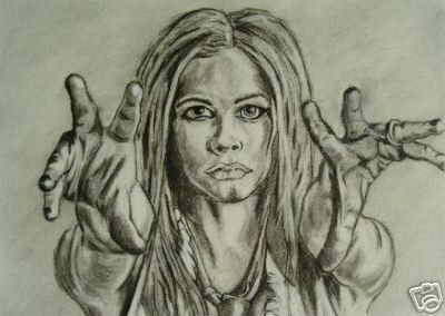 Drawing titled "Avril Lavigne" by Michael Bailey, Original Artwork