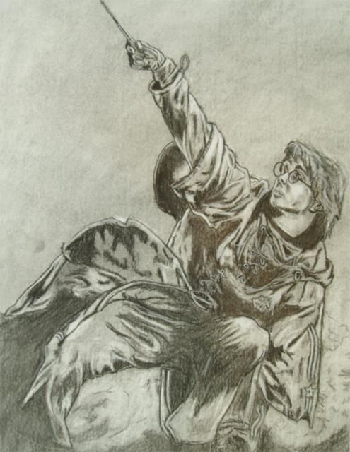 Drawing titled "Harry Potter" by Michael Bailey, Original Artwork, Other
