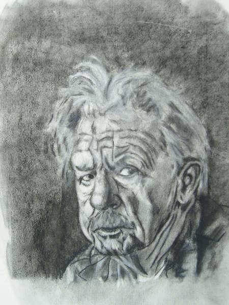 Drawing titled "Einstein" by Michael Bailey, Original Artwork, Other