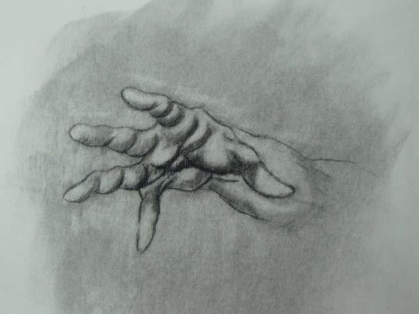 Drawing titled "Hand" by Michael Bailey, Original Artwork, Other
