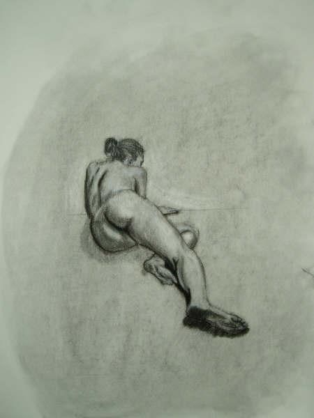 Drawing titled "Female Figure" by Michael Bailey, Original Artwork, Other