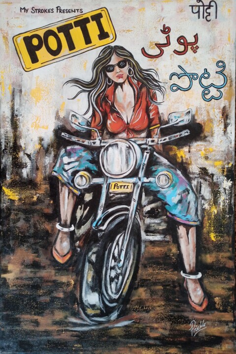 Painting titled "Potti" by Prinkle Mehta, Original Artwork, Acrylic