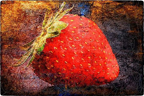 Digital Arts titled "The First Strawberry" by Arte Ermel, Original Artwork, Digital Painting